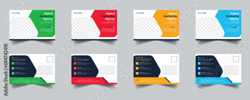 Modern Creative Corporate Post Card Template, Vector Template for Opening Invitation Editable, Professional Business Postcard Design, Event Card Design, Invitation Design, Direct Mail EDDM Template