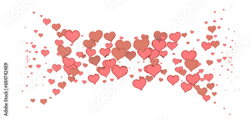 Fototapeta Naklejka Na Ścianę i Meble -  hearts isolated on transparent background. Valentine’s day design.