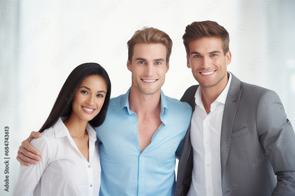 Join this multicultural business team on their journey towards achievement and empowerment. In their vibrant and supportive workspace, diverse talents Join this multicultural business team on their journey towards achievement and empowerment. In their vibrant and supportive workspace, diverse talents