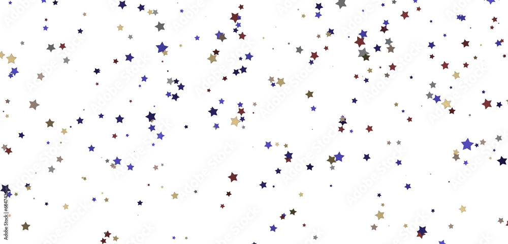 Fototapeta premium Celestial Cascades: 3D Illustration Conjures a Rainfall of Gold Stars