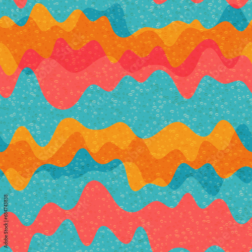 Stylish wave fluid vector seamless pattern.