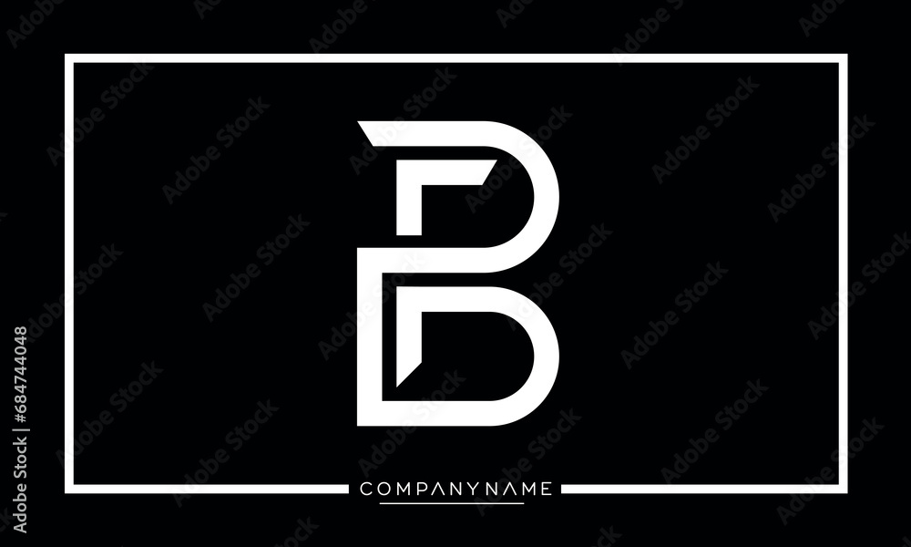 Alphabet Letters BF or FB Logo Monogram Alphabet Letters BF or FB Logo Monogram