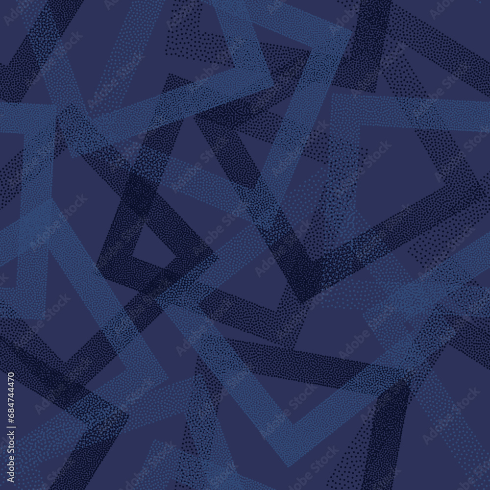 Square rhombus shapes of dot points geometric vector seamless pattern.