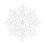  Mandala Simple Floral design Coloring book page vector file.