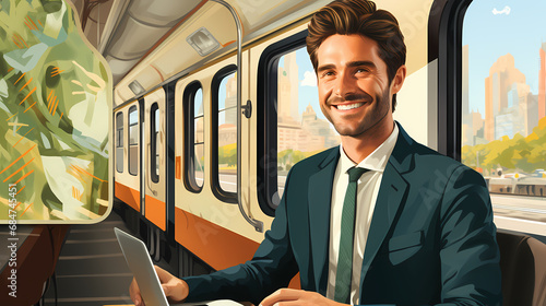 Man working with laptop or ...