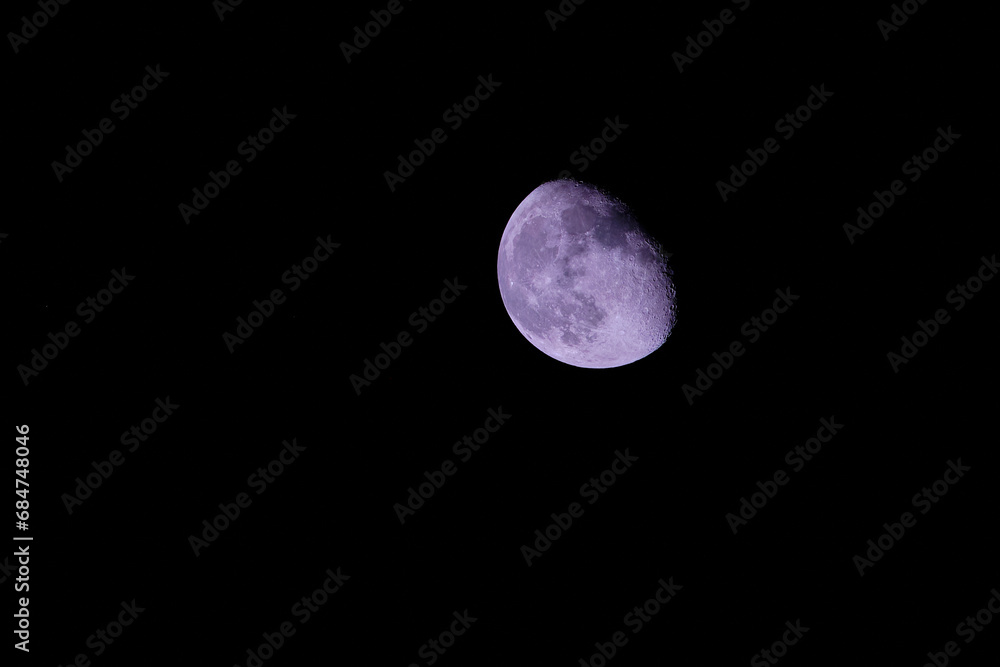 Waning Gibbous Moon on a late summer evening