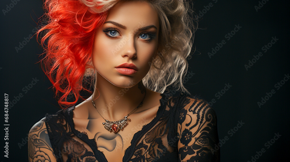 Fototapeta premium portrait of a woman with red hair