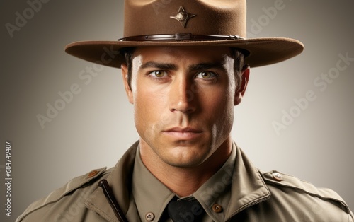the formidable male portrait of the sheriff photo
