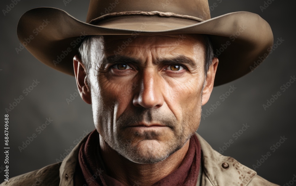 the formidable male portrait of the sheriff