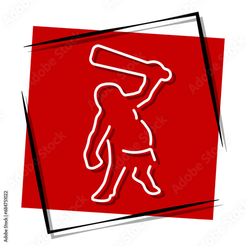 troll red banner in frame. Vector illustration.