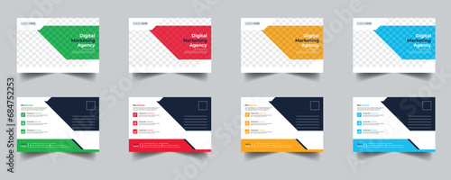 Modern Creative Corporate Post Card Template, Vector Template for Opening Invitation Editable, Professional Business Postcard Design, Event Card Design, Invitation Design, Direct Mail EDDM Template