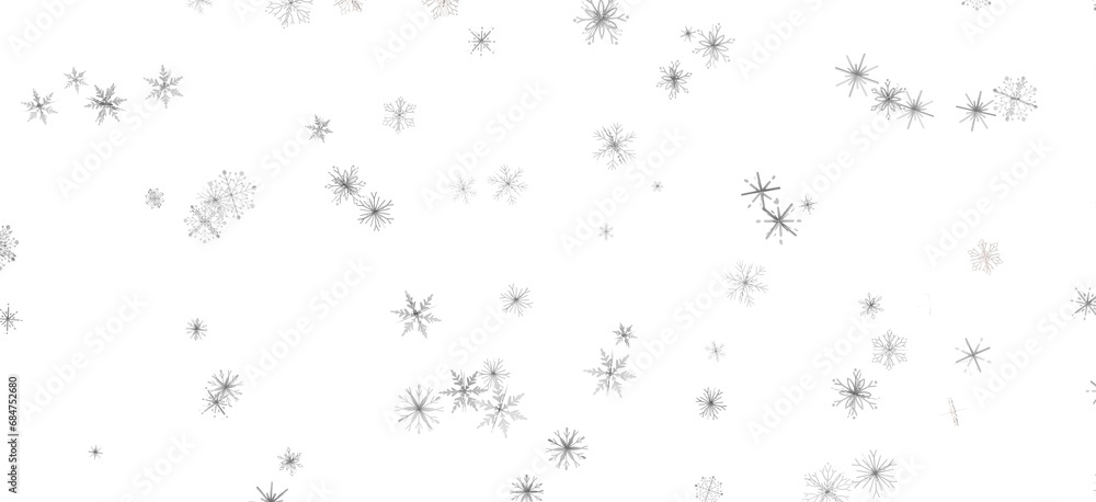Snowflakes Falling On Snow - Winter Banner Snowflakes Falling On Snow - Winter Banner