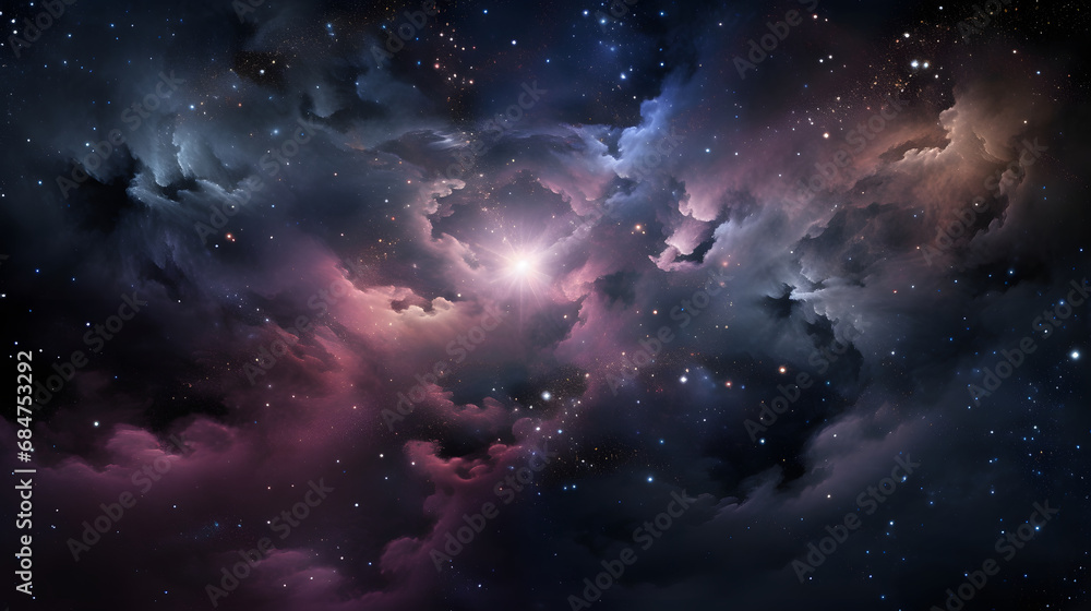Universums Illustration mit verschiedenen Farben, Kosmos Universums Illustration mit verschiedenen Farben, Kosmos