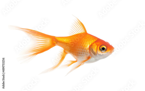 Whimsical Goldfish Fantasy On Transparent background.