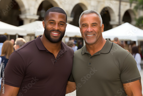 Romantic gay couple in love