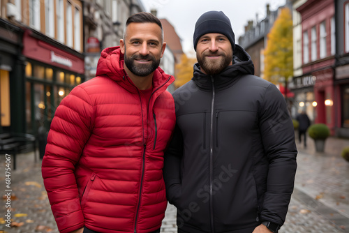Romantic gay couple in love