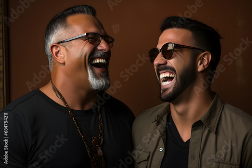 Romantic gay couple in love
