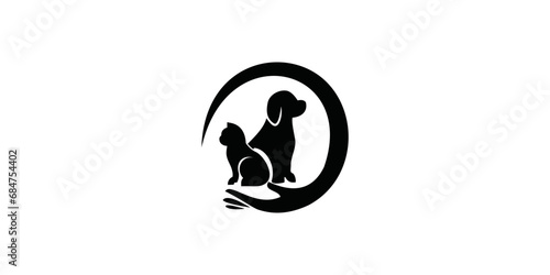 Pet care logo design. Pet care Logo design template, dog and cat care, dog and cat health and pets