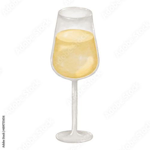 champagne glasses with champagne watercolor style painting