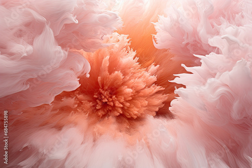 A close up of a pink flower with white petals created with generative AI technology