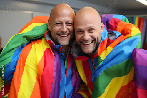Romantic gay couple Isolate...