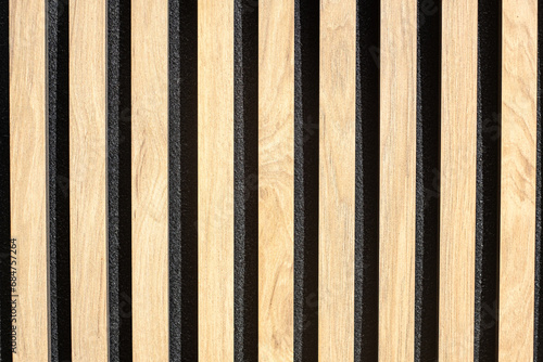 bicolor spruce and black texture of vertical wood stripes photo