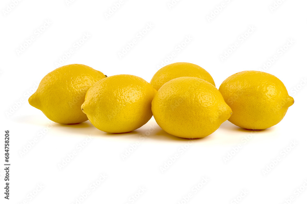 Fresh lemon fruits, isolated on white background. Fresh lemon fruits, isolated on white background.