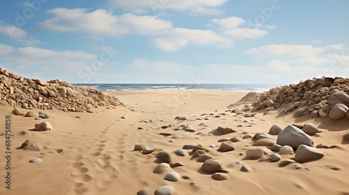 Coarse sand on a beach