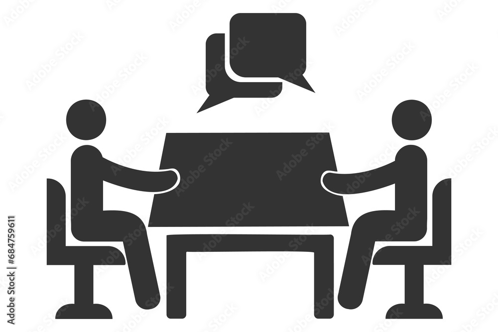 people at the table talking icon sign vector ilustration. people at the table talking icon sign vector ilustration.