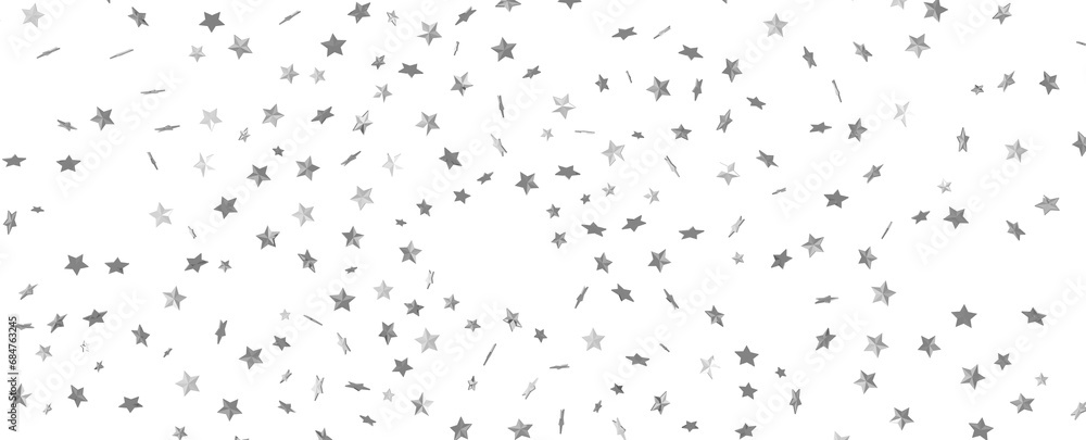 Silver stars of confetti.