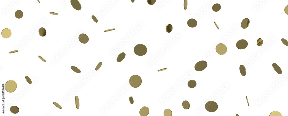 Cascading Splendor: Striking 3D Illustration Showcasing a Dazzling Gold Confetti Display Cascading Splendor: Striking 3D Illustration Showcasing a Dazzling Gold Confetti Display