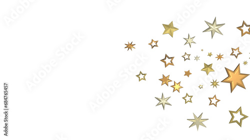 Starlit Christmas Shower  Mesmeric 3D Illustration Depicting Descending Holiday Star Particles