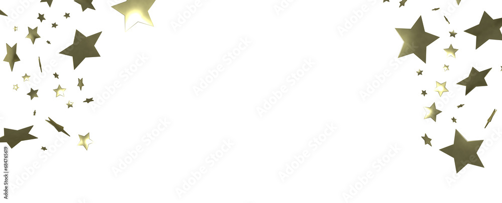 Fototapeta premium Stars - Festive christmas card. Isolated illustration white background. -