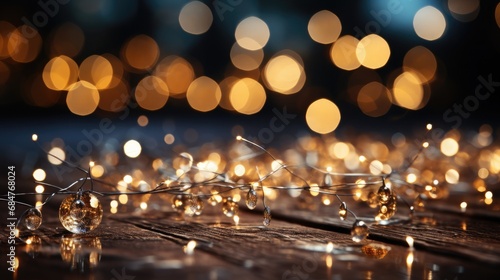 Bokeh light effect, Sylvester New Year gold glitter, Fireworks celebration background