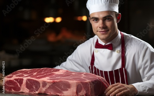 butcher at work