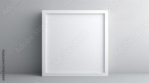 Blank white frame on the wall mockup