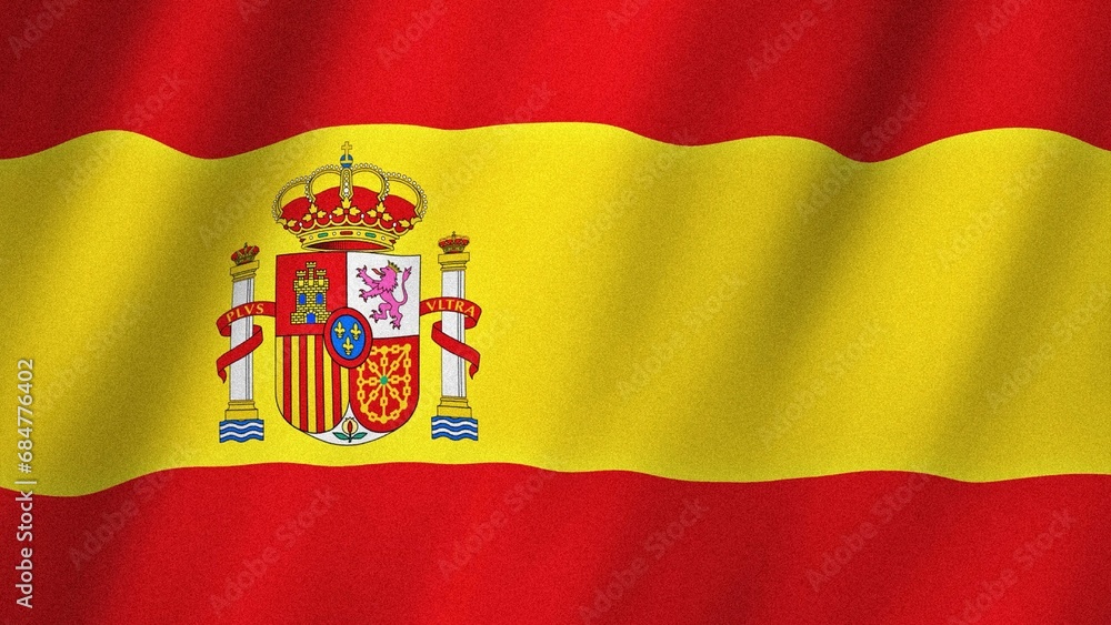 Obraz premium Spain flag waving in the wind. Flag of Spain images