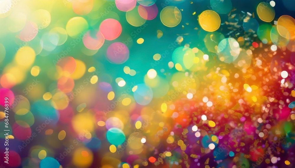 celebration and colorful confetti party blur abstract background