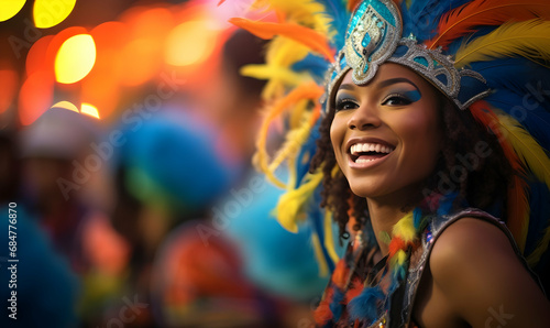 Carnival Background for Social Media Design, African American women in Tribal Clothing, Straight out of a Fairy Tale and Circus Fairs