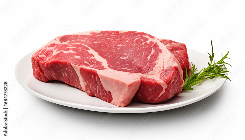 Beef Isolated on White Background

