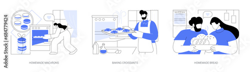 Baking at home isolated cartoon vector illustrations se