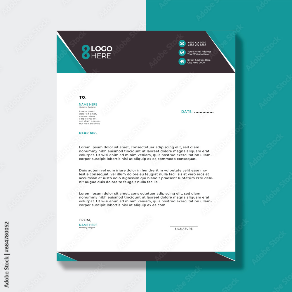 Contemporary Corporate Letterhead Design Contemporary Corporate Letterhead Design