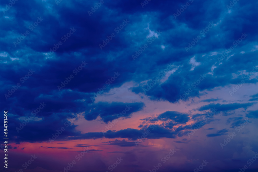 evening atmosphere and colorful sky,