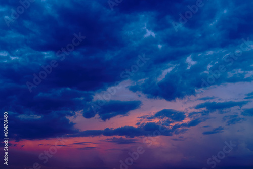 evening atmosphere and colorful sky,