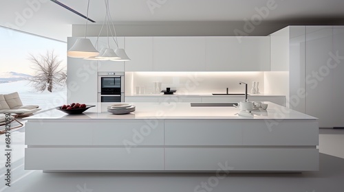 Minimalism in the kitchen: white surfaces and aesthetics of functionality