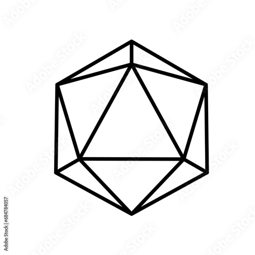 Natural 20, D20 dice, rpg dice, rpg game, vector illustration