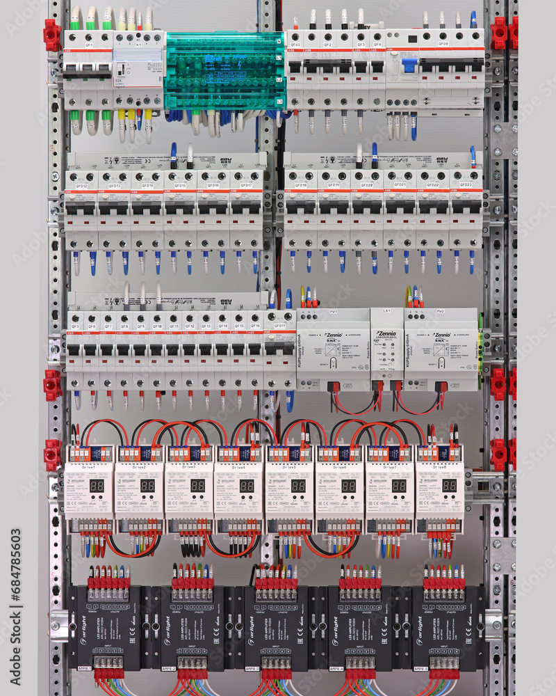 Electric switchboard in the ABB Twin Line housing for the apartment ...
