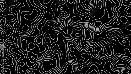 Fractal lines background. Topographic map like abstract backdrop