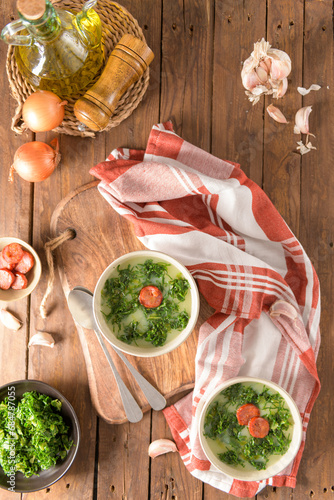 Caldo verde soup photo