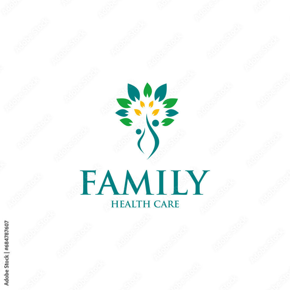 Obraz premium family health care logo vektor 
